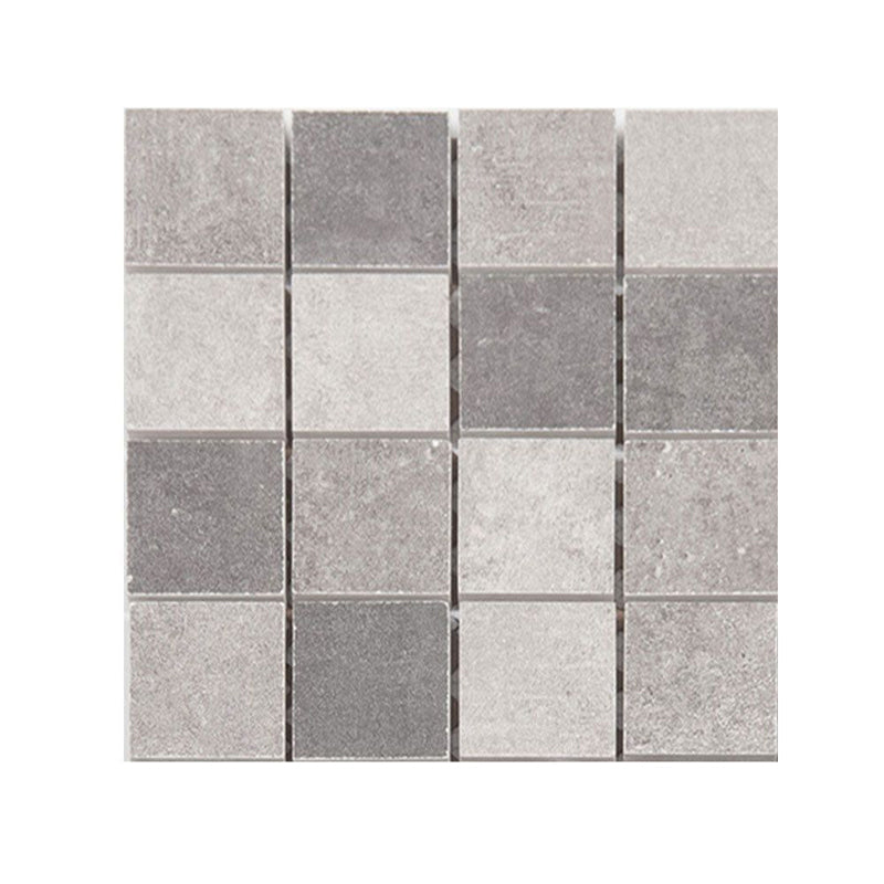 Clean Mosaics Tile Wallpaper Panel Set for Kitchen, Grey, 2.2-sq ft, Peel and Paste Clearhalo 'Wall Decor' 'Wallpaper' 1468434