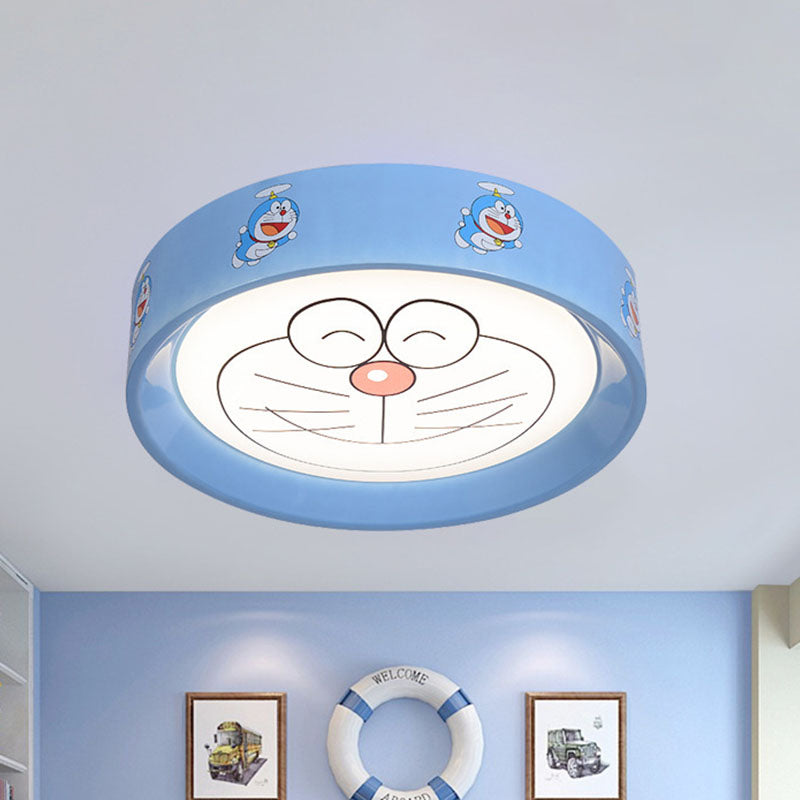 Blue Circle Flush Mount Fixture Kids 16.5