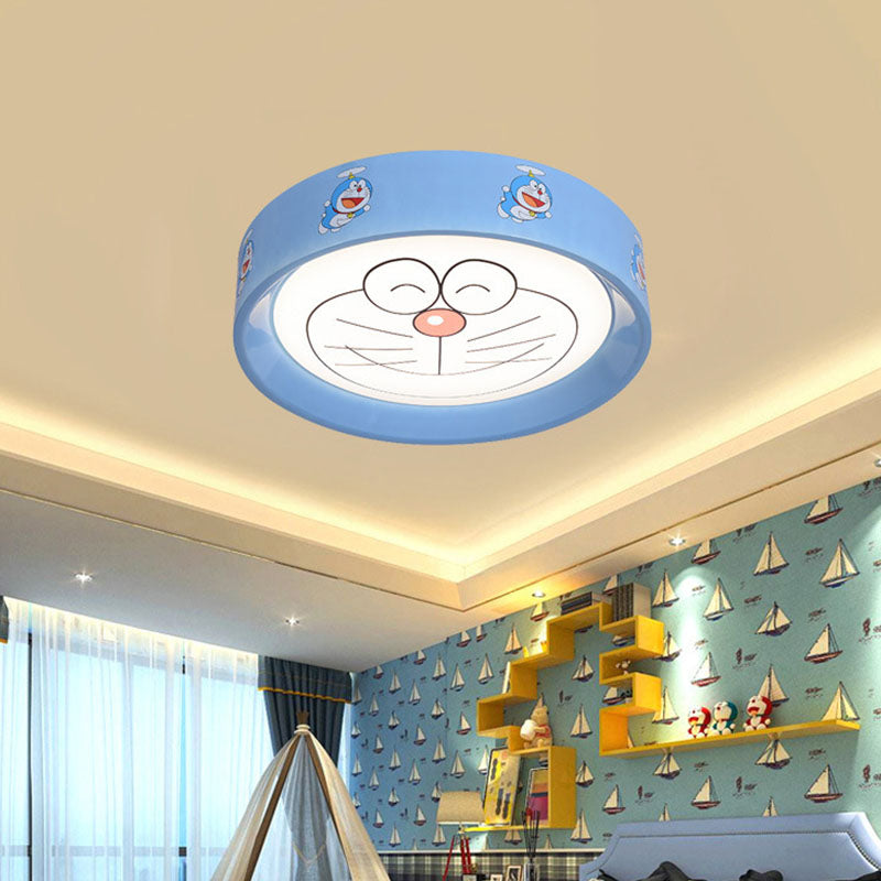 Blue Circle Flush Mount Fixture Kids 16.5