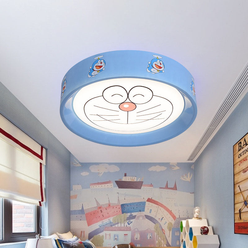 Blue Circle Flush Mount Fixture Kids 16.5