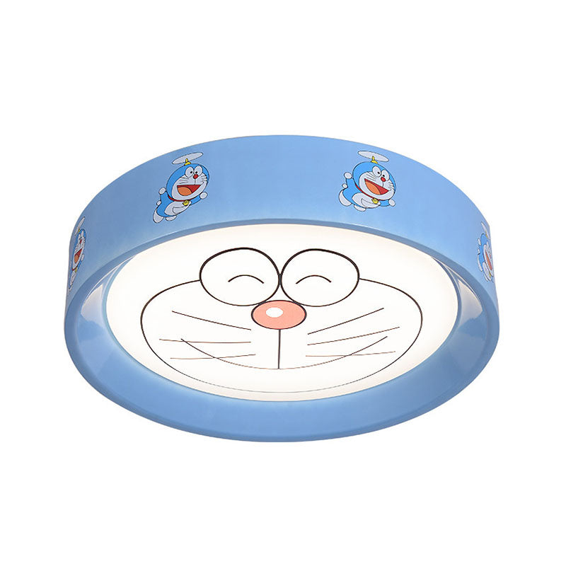 Blue Circle Flush Mount Fixture Kids 16.5