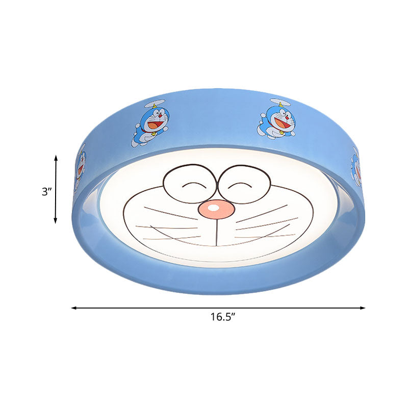 Blue Circle Flush Mount Fixture Kids 16.5