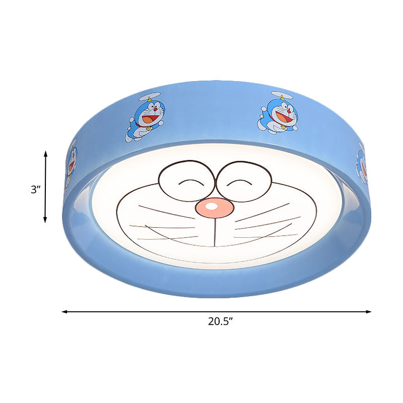 Blue Circle Flush Mount Fixture Kids 16.5