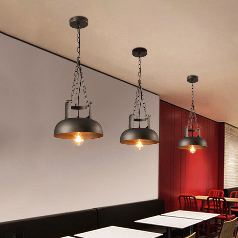 Pewter Suspension Light Farmhouse Style Metal 1 Head Pendant Lighting for Restaurant Clearhalo 'Art Deco Pendants' 'Cast Iron' 'Ceiling Lights' 'Ceramic' 'Crystal' 'Industrial Pendants' 'Industrial' 'Metal' 'Middle Century Pendants' 'Pendant Lights' 'Pendants' 'Tiffany' Lighting' 148687