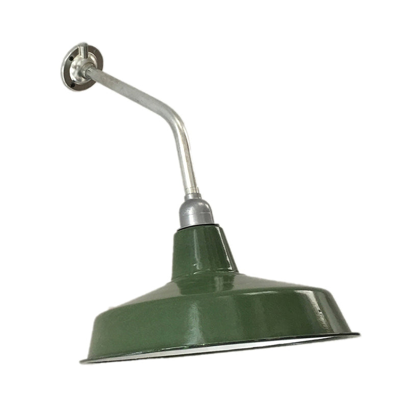 Barn Shade Living Room Wall Lighting Vintage Stylish Metallic 1 Bulb Green Wall Sconce, 14