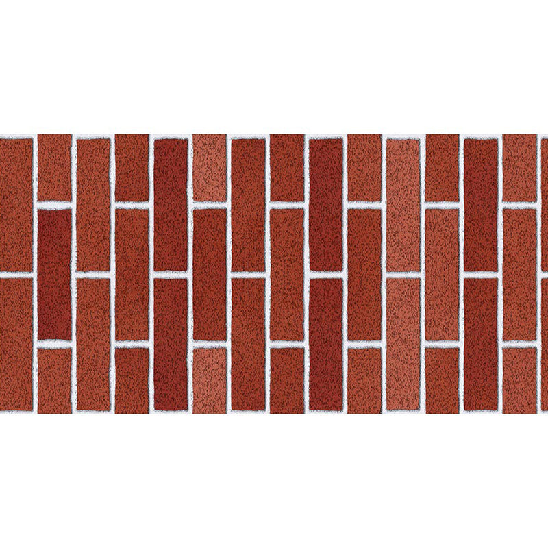 Clean Brick Peel Off Wallpaper Roll for Kitchen Bar, Red, 10' L x 15.7