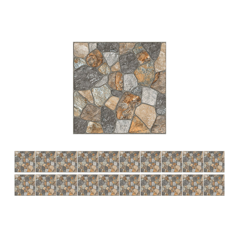 Irregular Stone Stick Wallpaper Panel for Bathroom Construction Wall Art, 8' x 8