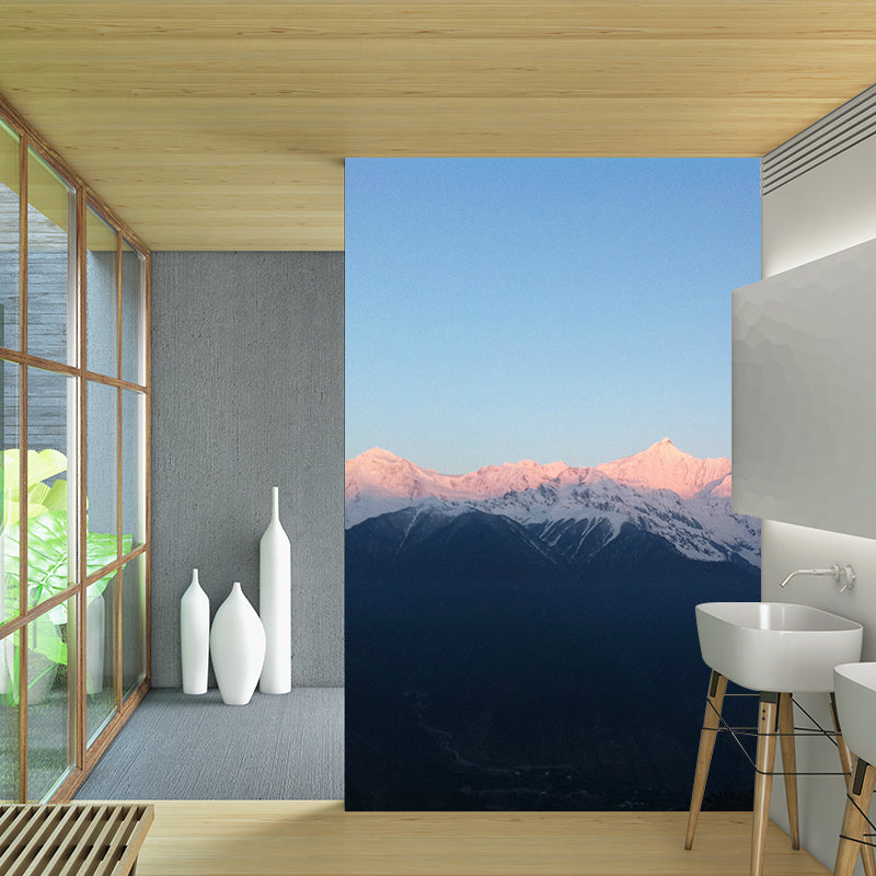 Early Morning Sunshine Mountain Mural Modern Stain-Proof Indoor Wall Art, Made to Measure Clearhalo 'Wall Decor' 'Wall Mural' 1501761