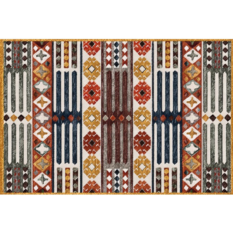 Brown Carnival Tribal Rug Striped Geometric Floor Covering Carpet Fabric Non-Slip Power Loom Area Rug for Living Room Clearhalo 'Area Rug' 'Rugs' 'Southwestern' Rug' 1504116