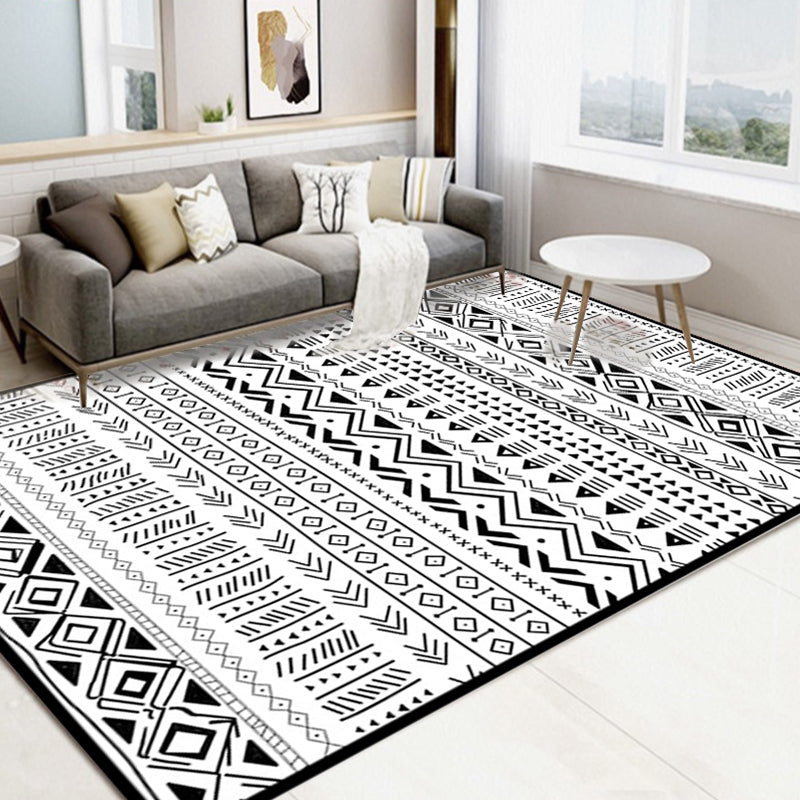 Scandinavian Geometric Chevron Rug Southwestern Tribal Rug Synthetic Pet Friendly Area Rug for Living Room Clearhalo 'Area Rug' 'Rugs' 'Southwestern' Rug' 1504143