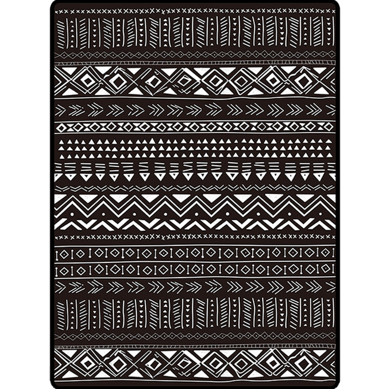 Scandinavian Geometric Chevron Rug Southwestern Tribal Rug Synthetic Pet Friendly Area Rug for Living Room Clearhalo 'Area Rug' 'Rugs' 'Southwestern' Rug' 1504158