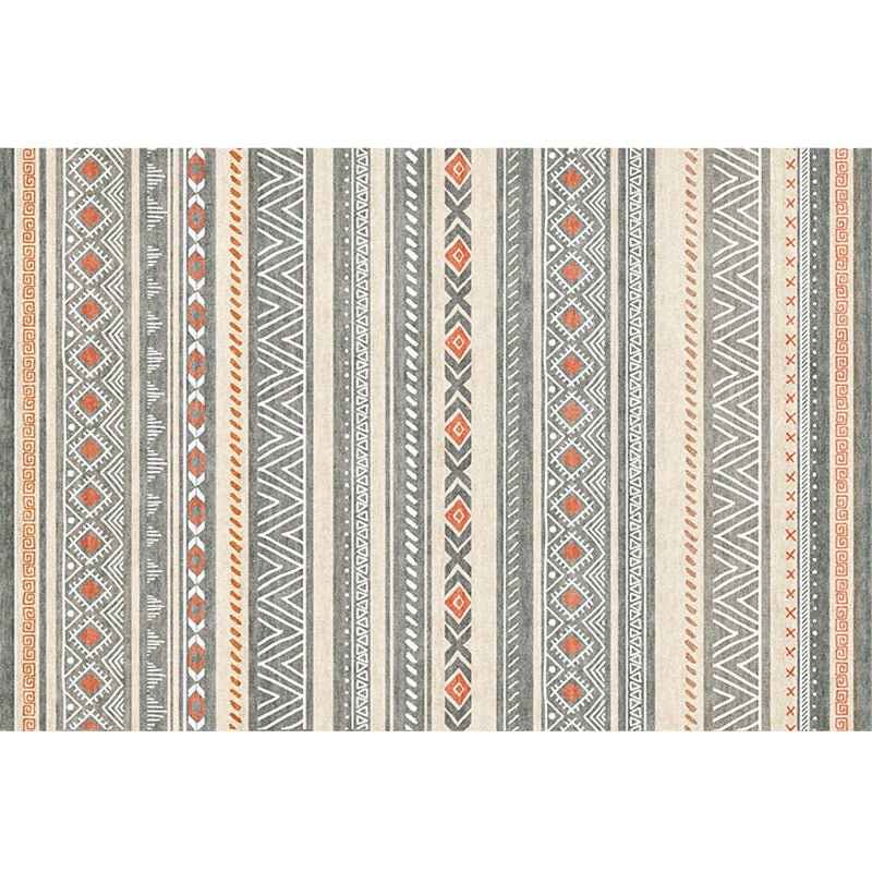 Bohemian Style Indoor Rug Striped Geometric Brilliance Rug with Zigzag lines and Diamond Synthetic Anti-Slip Area Rug Clearhalo 'Area Rug' 'Rugs' 'Southwestern' Rug' 1504299