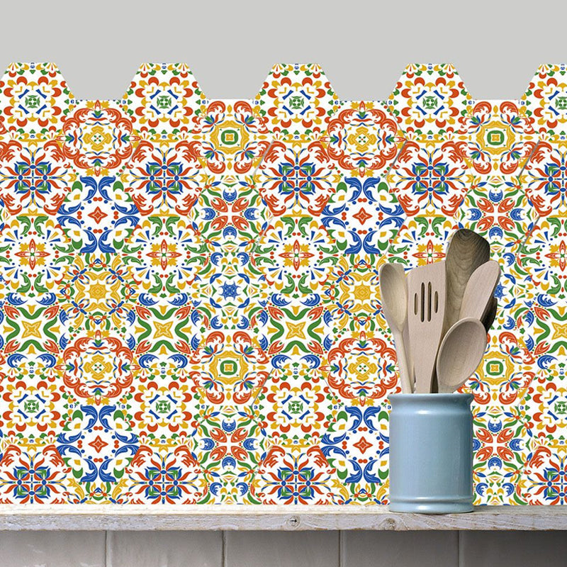 Yellow-Green Mosaic Tile Wallpapers Abstract Pattern Boho Peel and Stick Wall Art Yellow-Green Clearhalo 'Wall Decor' 'Wallpaper' 1504601