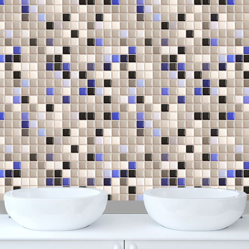 Mosaics Effect Peel off Wallpaper Panel Set PVC Contemporary Wall Art for Washroom Clearhalo 'Wall Decor' 'Wallpaper' 1504643