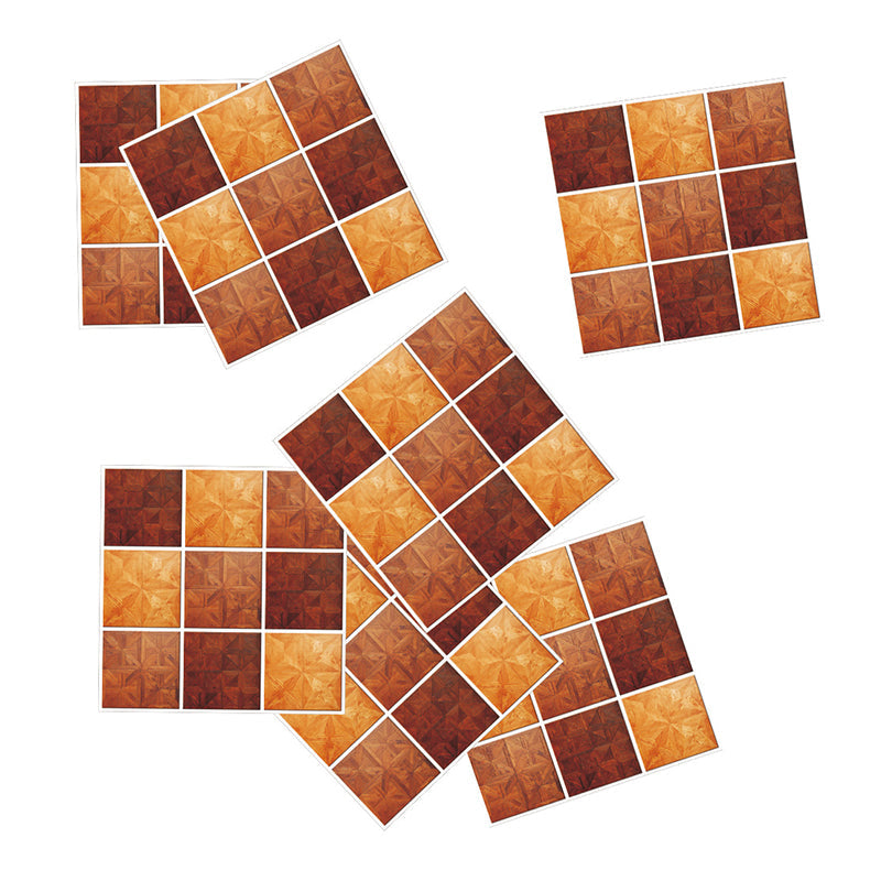 Vintage Wood Grain Wallpapers Red Brown Mosaics Wall Covering for Kitchen, Easy to Remove Clearhalo 'Wall Decor' 'Wallpaper' 1504749