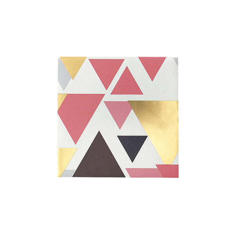 Removable Triangle Wallpaper Panel Set Modern Artistic Geometric Wall Decor in Multi-Color, 8' L x 8