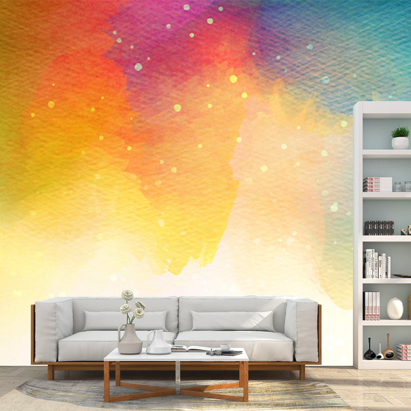 Whole Starry Watercolor Mural for Corridor Abstract Wall Art in Blue, Waterproofing Clearhalo 'Wall Decor' 'Wall Mural' 1508861