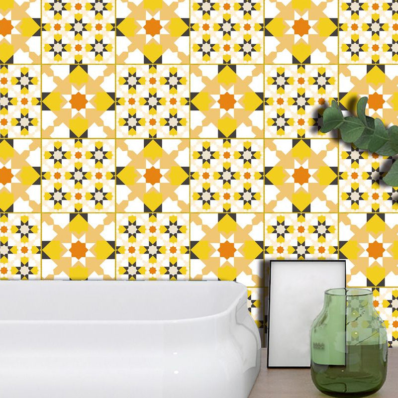 Boho Trellis Sunflower Wallpapers Yellow Self Sticking Wall Art for Bathroom (36 Pcs) Yellow Clearhalo 'Wall Decor' 'Wallpaper' 1512019