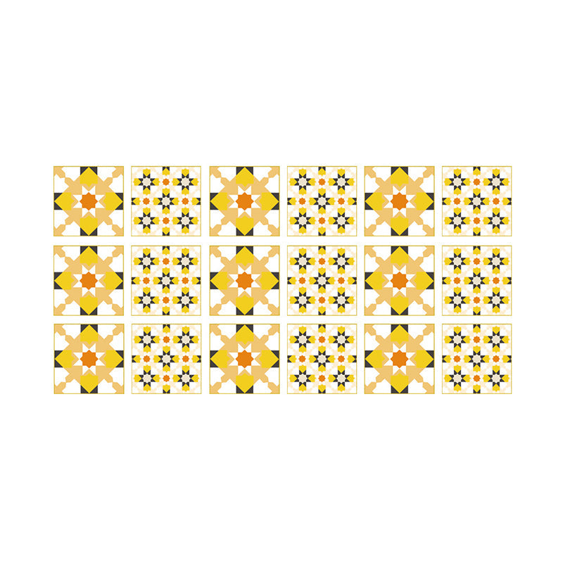 Boho Trellis Sunflower Wallpapers Yellow Self Sticking Wall Art for Bathroom (36 Pcs) Clearhalo 'Wall Decor' 'Wallpaper' 1512022