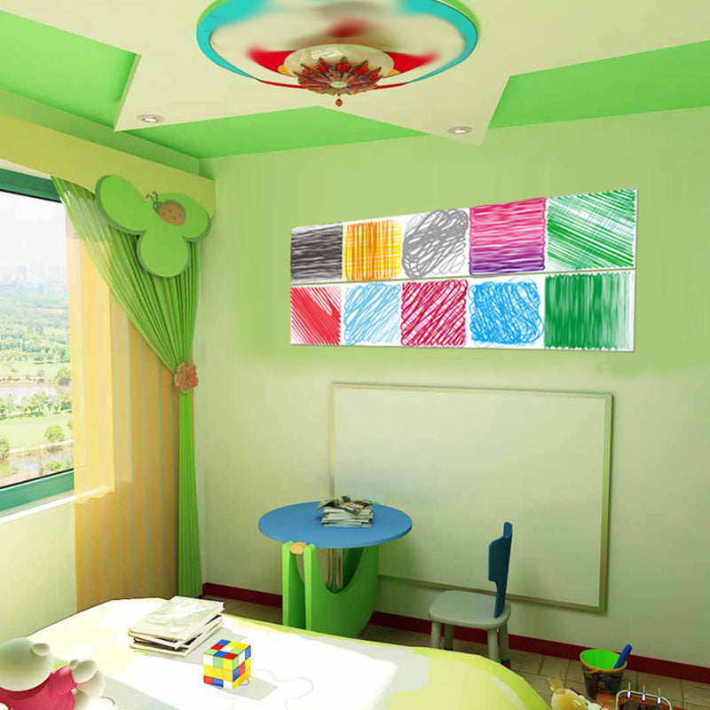 Doodle Lines Wallpaper Panels Childrens Art Adhesive Nursery Wall Covering, 4.3-sq ft Clearhalo 'Wall Decor' 'Wallpaper' 1512219