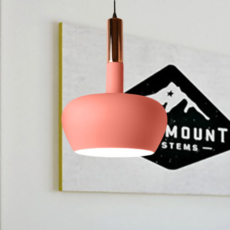 Wine Glass Metal Hanging Pendant Light Modernism 1 Light Blue/Pink/Yellow Suspension Pendant Clearhalo 'Ceiling Lights' 'Modern Pendants' 'Modern' 'Pendant Lights' 'Pendants' Lighting' 1523482