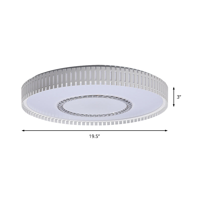White Round Ceiling Lamp Simple LED Acrylic Flush Mount Lighting Fixture in White/Warm/Natural Light Clearhalo 'Ceiling Lights' 'Close To Ceiling Lights' 'Close to ceiling' 'Flush mount' Lighting' 156765