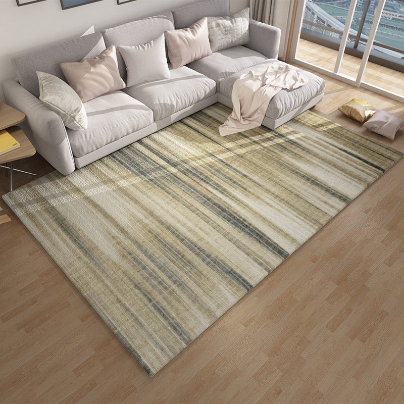 Light Brown Modern Rug Polyester Brushstroke Striped Pattern Rug Washable Non-Slip Backing Carpet for Living Room Light Brown Clearhalo 'Area Rug' 'Modern' 'Rugs' Rug' 1578728