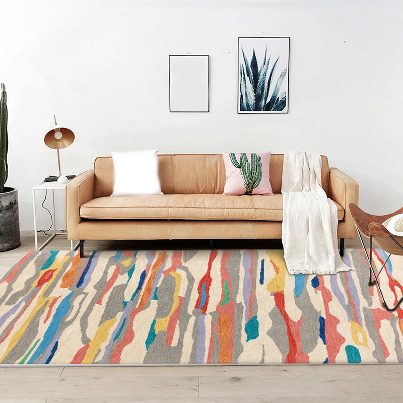 Unique Watercolor Pattern Rug Multicolor Novelty Rug Polyester Washable Anti-Slip Backing Carpet for Living Room Clearhalo 'Area Rug' 'Modern' 'Rugs' Rug' 1579464