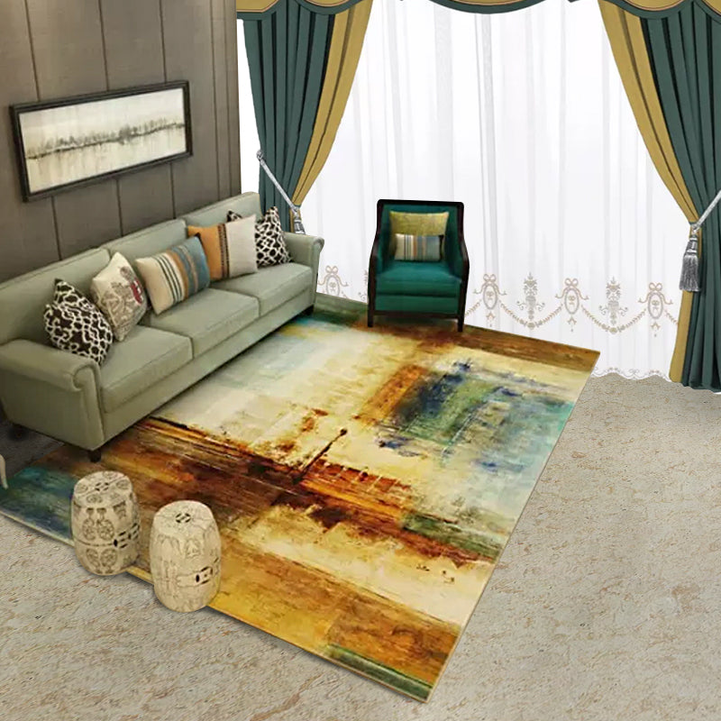 Creative Abstract Rug Brown Modern Rug Polyester Washable Area Rug for Bedroom Clearhalo 'Area Rug' 'Rug' 1580069