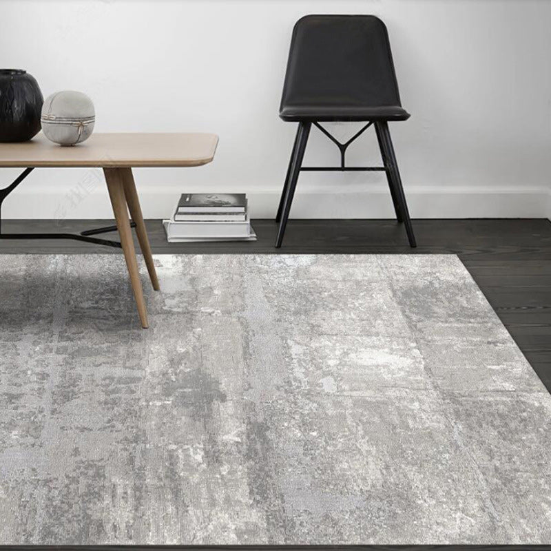 Unusual Abstract Rug Grey Modern Rug Polyester Washable Anti-Slip Backing Carpet for Living Room Light Gray Clearhalo 'Area Rug' 'Modern' 'Rugs' Rug' 1580090