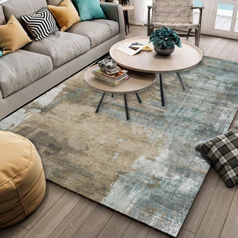 Whitewash Abstract Rug Light Camel Industrial Rug Polyester Washable Anti-Slip Backing Carpet for Living Room Clearhalo 'Area Rug' 'Modern' 'Rugs' Rug' 1580315