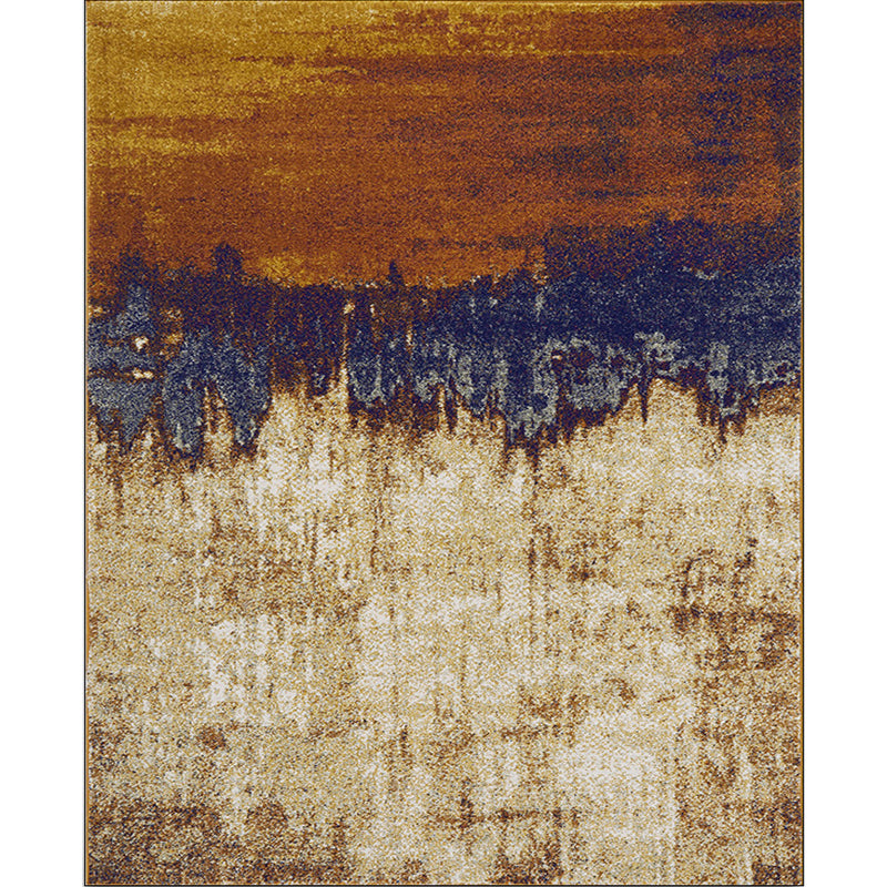 Brown Industrial Rug Polyester Oil Painting Print Rug Washable Non-Slip Backing Carpet for Living Room Clearhalo 'Area Rug' 'Rug' 1583804