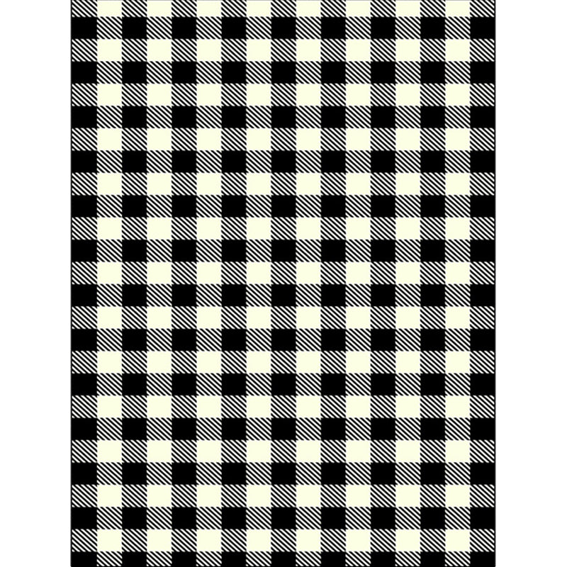 Modern Living Room Rug in Black and White Small Check Print Rug Polyester Machine Washable Area Rug Clearhalo 'Area Rug' 'Modern' 'Rugs' Rug' 1583899