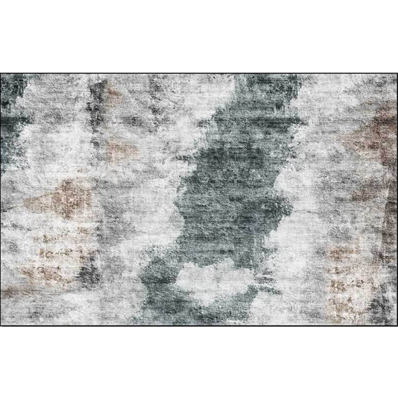 Grey Contemporary Rug Polyester Abstract Rug Washable Non-Slip Backing Carpet for Living Room Clearhalo 'Area Rug' 'Rug' 1583931