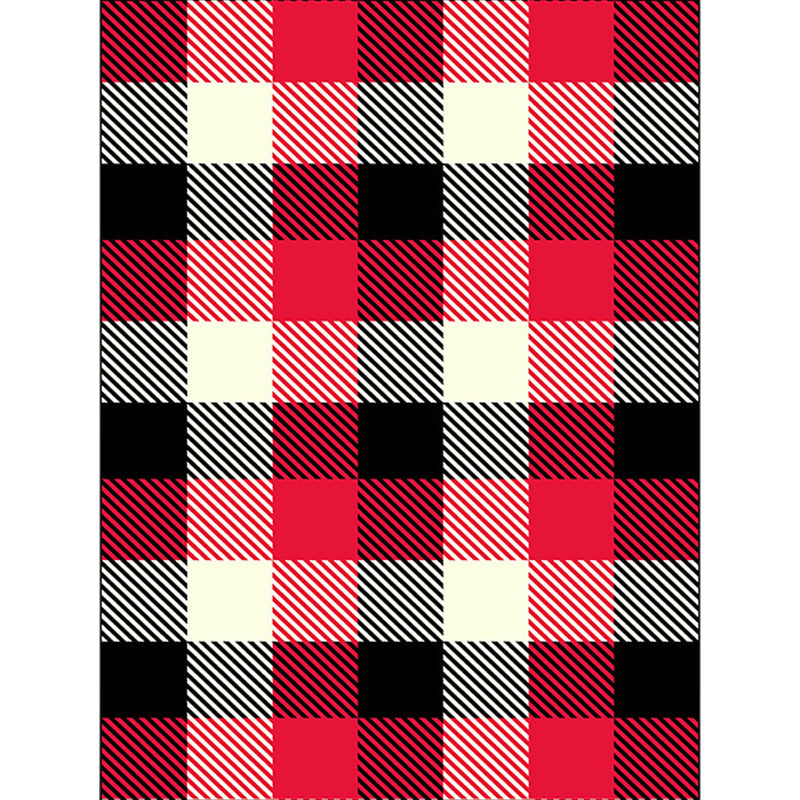 Simple Modern Rug Multicolor Plaid Pattern Rug Polyester Non-Slip Carpet for Home Decoration Clearhalo 'Area Rug' 'Modern' 'Rugs' Rug' 1584133