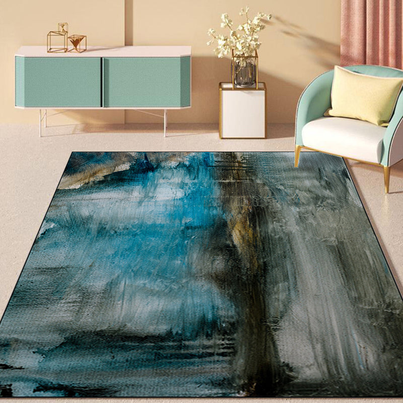 Modern Living Room Rug Colorful Abstract Oil Painting Print Rug Polyester Stain-Resistant Machine Washable Area Rug Clearhalo 'Area Rug' 'Modern' 'Rugs' Rug' 1584420