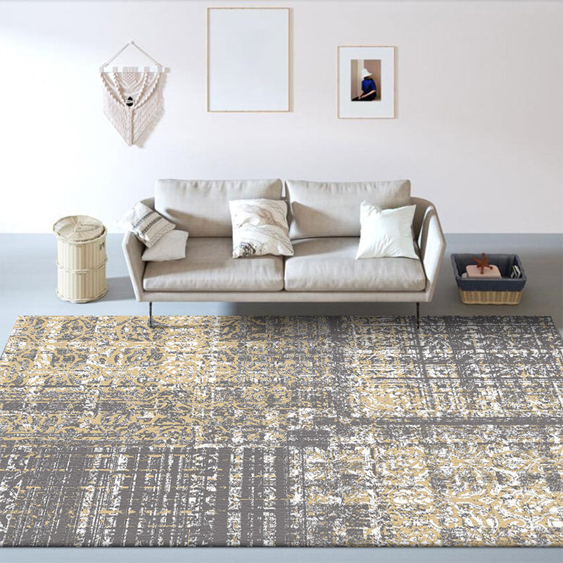 Funky Abstract Rug Grey Industrial Rug Polyester Washable Anti-Slip Backing Area Rug for Living Room Clearhalo 'Area Rug' 'Rug' 1584545