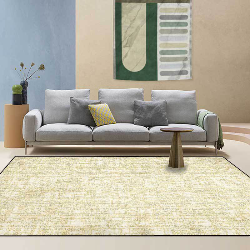 Simple Abstract Rug Yellow Polyester Rug Machine Washable Anti-Slip Backing Area Rug for Bedroom Clearhalo 'Area Rug' 'Rug' 1584855