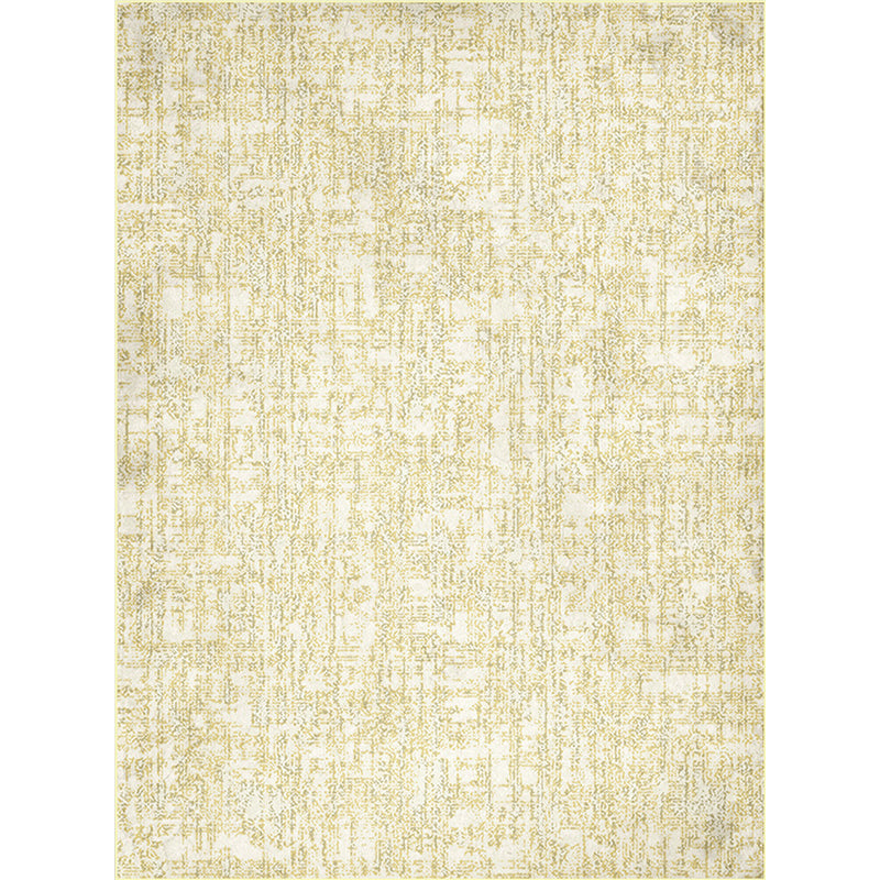 Simple Abstract Rug Yellow Polyester Rug Machine Washable Anti-Slip Backing Area Rug for Bedroom Clearhalo 'Area Rug' 'Rug' 1584856