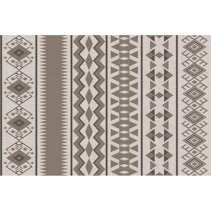 Southwestern Living Room Rug in Brown Diamond Triangle Print Rug Polyester Washable Area Rug Clearhalo 'Area Rug' 'Rugs' 'Southwestern' Rug' 1584899