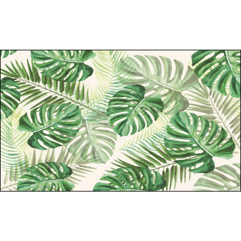 Funky Botanical Pattern Rug with Leaf Green Tropical Rug Polyester Washable Anti-Slip Backing Area Rug for Living Room Clearhalo 'Area Rug' 'Rug' 1585013