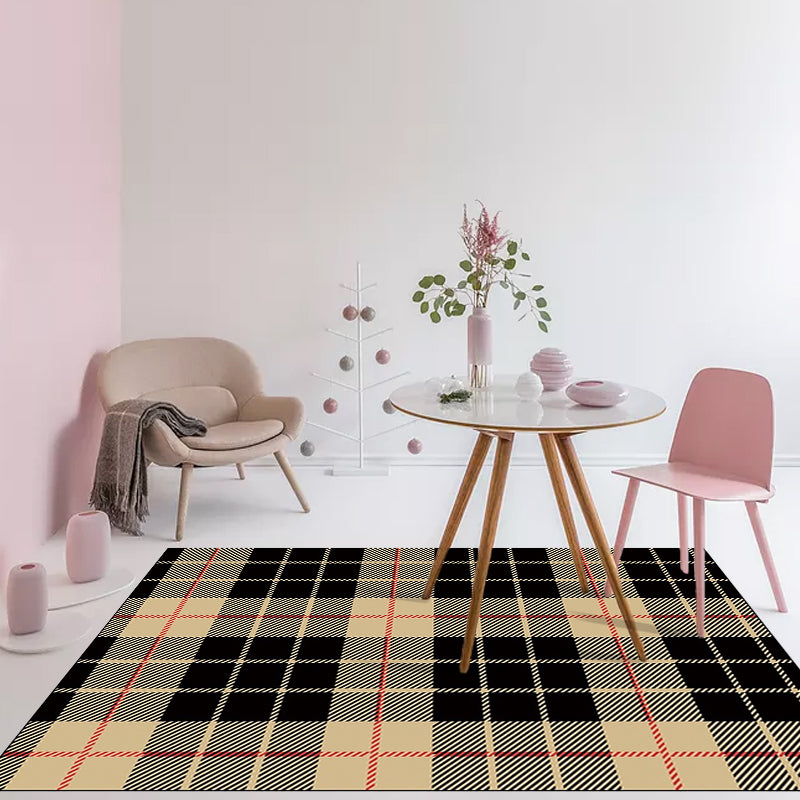 Scandinavian Modern Rug Colorful Tartan Pattern Rug Polyester Anti-Slip Backing Carpet for Home Decoration Clearhalo 'Area Rug' 'Modern' 'Rugs' Rug' 1585102