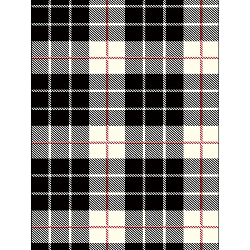 Scandinavian Modern Rug Colorful Tartan Pattern Rug Polyester Anti-Slip Backing Carpet for Home Decoration Clearhalo 'Area Rug' 'Modern' 'Rugs' Rug' 1585119