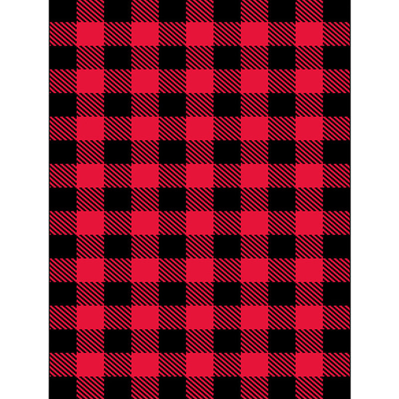 Casual Modern Rug in Red Check Stripe Pattern Rug Polyester Pet Friendly Anti-Slip Carpet for Home Decoration Clearhalo 'Area Rug' 'Modern' 'Rugs' Rug' 1585531