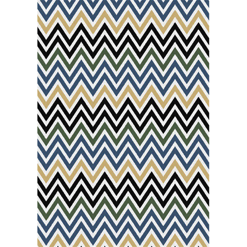 Colorful Bedroom Rug Novelty Chevron Pattern Area Rug Polyester Non-Slip Backing Carpet Clearhalo 'Area Rug' 'Rug' 1585587