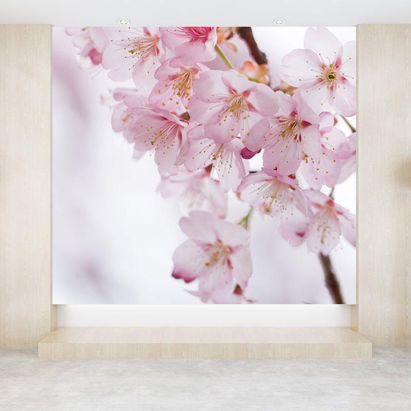 Water Resistant Cherry Mural Wallpaper Non-Woven Modern Wall Covering for House Interior Clearhalo 'Wall Decor' 'Wall Mural' 1595666