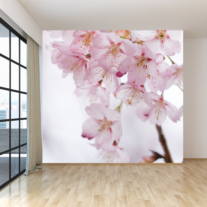 Water Resistant Cherry Mural Wallpaper Non-Woven Modern Wall Covering for House Interior Clearhalo 'Wall Decor' 'Wall Mural' 1595667