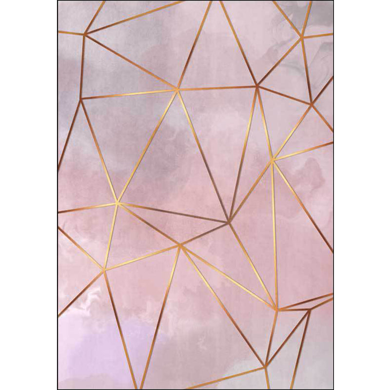 Modern Geometric Pattern Rug Pink Polyester Rug Washable Non-Slip Backing Area Rug for Living Room Clearhalo 'Area Rug' 'Rug' 1596554