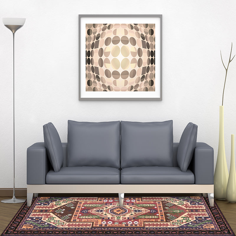 Southwestern Living Room Rug in Red Tribal Irregular Shape Print Rug Polyester Washable Area Rug Clearhalo 'Area Rug' 'Rugs' 'Southwestern' Rug' 1596683