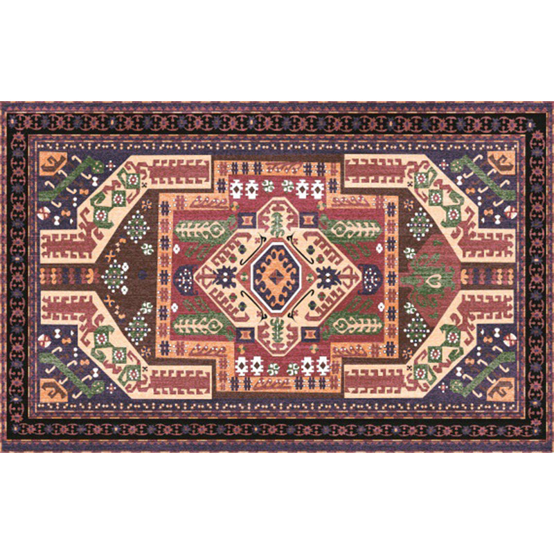 Southwestern Living Room Rug in Red Tribal Irregular Shape Print Rug Polyester Washable Area Rug Clearhalo 'Area Rug' 'Rugs' 'Southwestern' Rug' 1596684